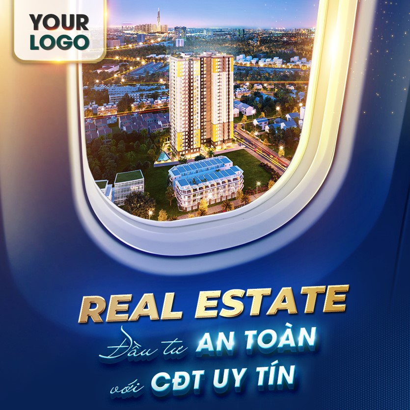 Real estate social media design template, poster bất động sản